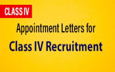 Class IV Appointment Letter will be available soon